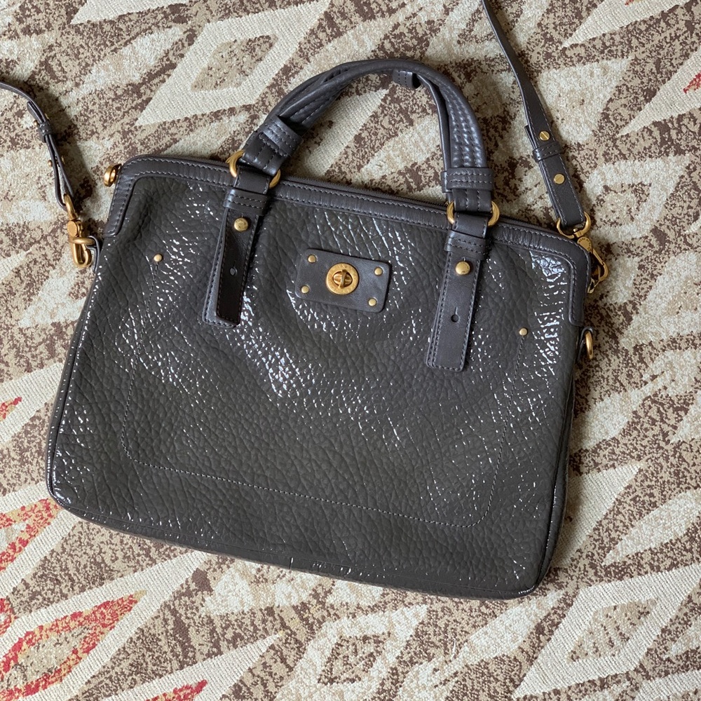 Stylish Patent Leather Laptop Bag